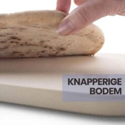 Buxibo 2in1 Pizzasteen - Voor BBQ & Oven - Inclusief Serveer Plank - Pizzabord/Pizzaplank - 30.5 X 38.1 X 1.4 Cm -Barbecue Benodigdheden 1200x1200 394