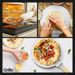 GrillX Pizzaschep Met Pizzasnijder - 30cm - In Luxe Doos - Pizzaspatel Voor BBQ & Oven - BBQ Accesoires Gereedschap -Barbecue Benodigdheden 1200x1200 414