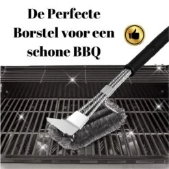 Gohh BBQ Borstel Met Schraper - Schoonmaakborstel - Barbecue Krabber Met Handige Bewaarzak 2 In 1 -Barbecue Benodigdheden 1200x1200 420