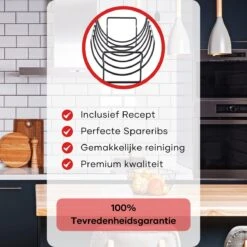 PROKING Sparerib Barbecue Rek – BBQ Accessoires – Inclusief Sparerib Recept – Anti-aanbak Lag – 35 X 19.5 X 11.5 CM 11 PROKING Sparerib Barbecue Rek – BBQ Accessoires – Inclusief Sparerib Recept – Anti-aanbak Lag – 35 X 19.5 X 11.5 CM -Barbecue Benodigdheden 1200x1200 456