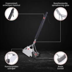 BBQ Borstel Staal RVS Reinigingsborstel Barbecue Grill Accessoires -Barbecue Benodigdheden 1200x1200 478