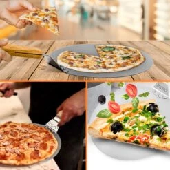 Inpro Pizzaschep RVS - Rond - Voor BBQ En Oven - Pizzaspatel - Taartschep - Houten Handvat - BBQ Gereedschap - Keukengerei - 30 Cm Diameter - Spatel -Barbecue Benodigdheden 1200x1200 499