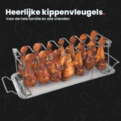GrillX Kippenvleugelhouder - Kiphouder Voor BBQ & Oven - RVS - BBQ Accesoires 14 GrillX Kippenvleugelhouder - Kiphouder Voor BBQ & Oven - RVS - BBQ Accesoires -Barbecue Benodigdheden 1200x1200 545