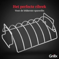 GrillX Sparerib Rek BBQ - Rib Rack Houder - Barbecue Spareribs Rek - BBQ Accesoires -Barbecue Benodigdheden 1200x1200 597