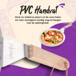 Nowad Pizzaschep RVS Rond Voor BBQ En Oven - 30,5 Cm - Pizzaspatel - Taartschep - Houten Handvat - Ophangbaar - Rond - Vaatwasbestendig - Keukenaccessoires -Barbecue Benodigdheden 1200x1200 615