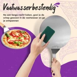Nowad Pizzaschep RVS Rond Voor BBQ En Oven - 30,5 Cm - Pizzaspatel - Taartschep - Houten Handvat - Ophangbaar - Rond - Vaatwasbestendig - Keukenaccessoires -Barbecue Benodigdheden 1200x1200 618