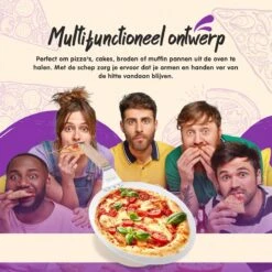 Nowad Pizzaschep RVS Rond Voor BBQ En Oven - 30,5 Cm - Pizzaspatel - Taartschep - Houten Handvat - Ophangbaar - Rond - Vaatwasbestendig - Keukenaccessoires -Barbecue Benodigdheden 1200x1200 619