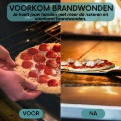 Nowad Pizzaschep RVS Rond Voor BBQ En Oven - 30,5 Cm - Pizzaspatel - Taartschep - Houten Handvat - Ophangbaar - Rond - Vaatwasbestendig - Keukenaccessoires -Barbecue Benodigdheden 1200x1200 621