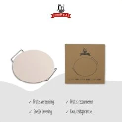 Pizzasteen BBQ & Oven | Pizzaplaat Voor De Lekkerste Bereiding Van Een Pizza Op Jouw Barbecue Of In De Oven | Pizza Stone Rond | Medium (33 Cm) -Barbecue Benodigdheden 1200x1200 627