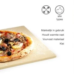 Barbecook BBQ Pizzaplaat - Pizzasteen - Voor Barbecue - Rechthoekig - 43 X 35 Cm -Barbecue Benodigdheden 1200x1200 629