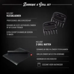 Mountain Jack® 40-Delige Luxe BBQ Grill Accessoires Set In Roestvrij Staal – Barbecue Gereedschap – Tangenset, Vlees Thermometer, Vleestang, Borstel, Spiezen, Vleesmes, Vleesvork 19 Mountain Jack® 40-Delige Luxe BBQ Grill Accessoires Set In Roestvrij Staal – Barbecue Gereedschap – Tangenset, Vlees Thermometer, Vleestang, Borstel, Spiezen, Vleesmes, Vleesvork -Barbecue Benodigdheden 1200x1200 658