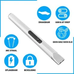 Aansteker Elektrisch - Plasma Aansteker - Aansteker Voor Kaarsen - Oplaadbaar Met USB Kabel - Windproof - SEVEND® 12 Aansteker Elektrisch - Plasma Aansteker - Aansteker Voor Kaarsen - Oplaadbaar Met USB Kabel - Windproof - SEVEND® -Barbecue Benodigdheden 1200x1200 681