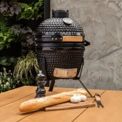 BluMill Kamado BBQ Egg - Kamado 13 Inch - Incl. Vlees Thermometer - Houtskoolbarbecues - Zwart - Ø 27cm -Barbecue Benodigdheden 1200x1200 69