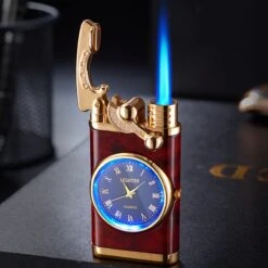 Flametimer Exclusieve Aansteker Met Horloge, 2 Stuks Willekeurig, Winddichte Draagbare Kaars Aansteker Voor Kaars Koken BBQ, Vuurwerk, Zak Zaklamp Aansteker Met Geschenkdoos, Cool Gift -Barbecue Benodigdheden 1200x1200 758