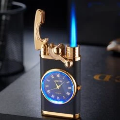 Flametimer Exclusieve Aansteker Met Horloge, 2 Stuks Willekeurig, Winddichte Draagbare Kaars Aansteker Voor Kaars Koken BBQ, Vuurwerk, Zak Zaklamp Aansteker Met Geschenkdoos, Cool Gift -Barbecue Benodigdheden 1200x1200 760