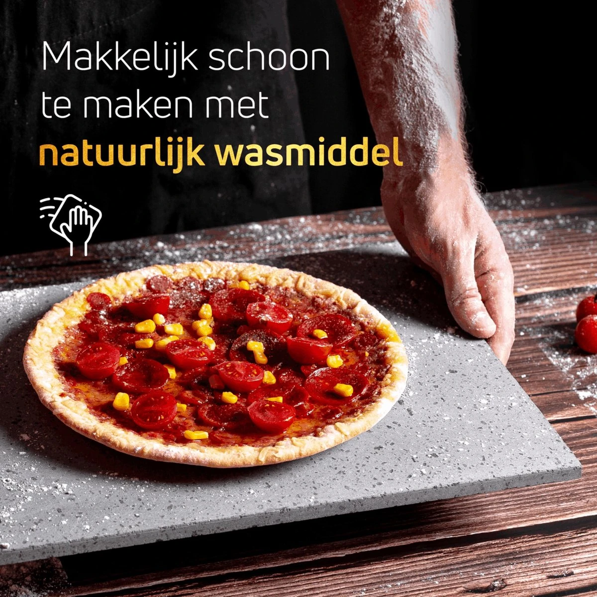 Pizzasteen BBQ Oven - Lava Van Vulkaan Etna - Barbecue Accesoires - Made In Italy - Broodbaksteen - 30x38x1.1 - VDN 7 Pizzasteen BBQ Oven - Lava Van Vulkaan Etna - Barbecue Accesoires - Made In Italy - Broodbaksteen - 30x38x1.1 - VDN - Afbeelding 5