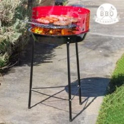 Houtskoolbarbecue Ø33 Cm | Verstelbare Grill BBQ | Halfopen | Zwart / Rood -Barbecue Benodigdheden 1200x1200 82