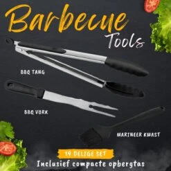 BBQ Gereedschapset - Opbergtas - BBQ Accessoires - BBQ Tang - BBQ Set - BBQ Borstel - BBQ Gereedschap - Roestvrij Staal -Barbecue Benodigdheden 1200x1200 829