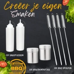 BBQ Gereedschapset - Opbergtas - BBQ Accessoires - BBQ Tang - BBQ Set - BBQ Borstel - BBQ Gereedschap - Roestvrij Staal -Barbecue Benodigdheden 1200x1200 831