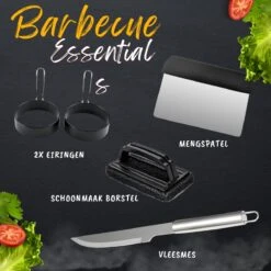 BBQ Gereedschapset - Opbergtas - BBQ Accessoires - BBQ Tang - BBQ Set - BBQ Borstel - BBQ Gereedschap - Roestvrij Staal -Barbecue Benodigdheden 1200x1200 832