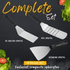 BBQ Gereedschapset - Opbergtas - BBQ Accessoires - BBQ Tang - BBQ Set - BBQ Borstel - BBQ Gereedschap - Roestvrij Staal -Barbecue Benodigdheden 1200x1200 833