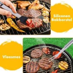 BBQ Accesoires Set Gereedschap Tang Borstel Barbecue Kookgerei - 10 Delig -Barbecue Benodigdheden 1200x1200 836