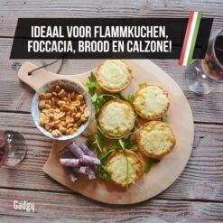 Gadgy Pizzasteen Met Pizzaschep – Cordieriet Voor Knapperige Pizzabodem – Pizzasteen Voor BBQ, Oven Of Kamado - Pizzaspatel - Pizza Set -Barbecue Benodigdheden 1200x1200 848