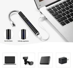 Oplaadbare Lange Elektrische Aansteker Buigbaar - Buigbare Aansteker - Duurzame Plasma Aansteker - Inclusief Cadeauverpakking - BBQ - Kaarsen - Zwart -Barbecue Benodigdheden 1200x1200 859