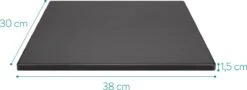 Navaris Pizzasteen XL Voor Oven En Barbecue - Rechthoekige Pizzaplaat 38 X 30 Cm - Inclusief Receptenboek - Keramisch Geglazuurd - Zwart -Barbecue Benodigdheden 1200x439 1
