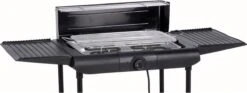Excellent Electrics Elektrische Barbecue - Grilloppervlak (LxB) 36x24 Cm - 2000W - Zwart -Barbecue Benodigdheden 1200x453 1