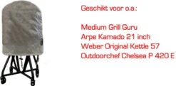 COVER UP HOC Diamond Bbq Hoes Rond - 70x80 Cm - Waterdicht Met Stormbanden En Trekkoord - Geschikt Voor O.a. Kamado, Big Green Egg, Grill Guru, The Bastard, Patton,Weber 14 COVER UP HOC Diamond Bbq Hoes Rond - 70x80 Cm - Waterdicht Met Stormbanden En Trekkoord - Geschikt Voor O.a. Kamado, Big Green Egg, Grill Guru, The Bastard, Patton,Weber -Barbecue Benodigdheden 1200x586
