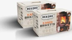 Bruinkoolbriket 10 Kg REKORD- Briketten - Brandhout-briketten Geperst -houtkachel 10kg - 18stk -Barbecue Benodigdheden 1200x660