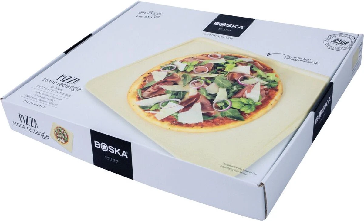 Boska Pizzasteen Deluxe Rechthoek - Voor De Oven - Knapperige Pizza's - 40x32 Cm - BBQ Accessoires 10 Boska Pizzasteen Deluxe Rechthoek - Voor De Oven - Knapperige Pizza's - 40x32 Cm - BBQ Accessoires - Afbeelding 8