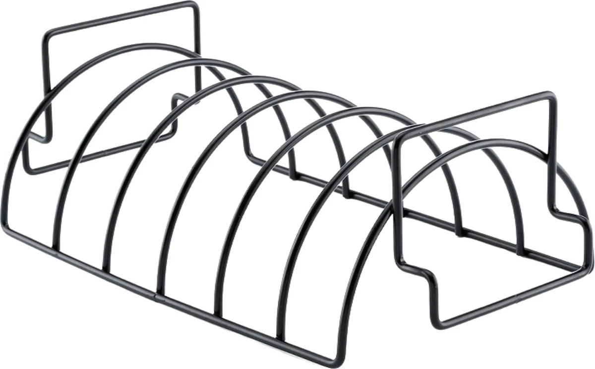 PROKING Sparerib Barbecue Rek – BBQ Accessoires – Inclusief Sparerib Recept – Anti-aanbak Lag – 35 X 19.5 X 11.5 CM 4 PROKING Sparerib Barbecue Rek – BBQ Accessoires – Inclusief Sparerib Recept – Anti-aanbak Lag – 35 X 19.5 X 11.5 CM - Afbeelding 2
