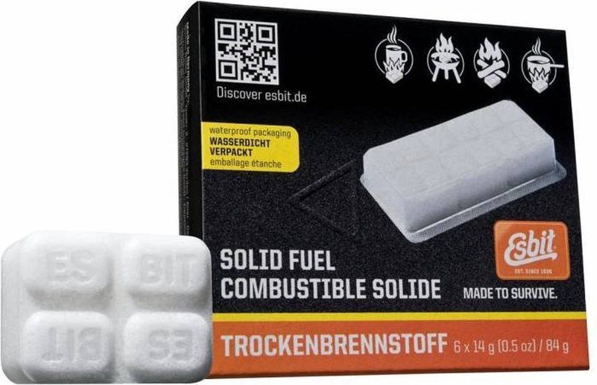 Esbit Blokjes Solid Fuel - 6 Stuks - 14gr Per Stuk - 12min Brandtijd