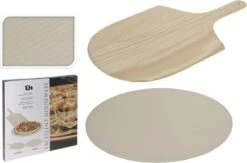 Merkloos Excellent Houseware Pizza-baksteen - Met Pizza-schep -Barbecue Benodigdheden 1200x792 1