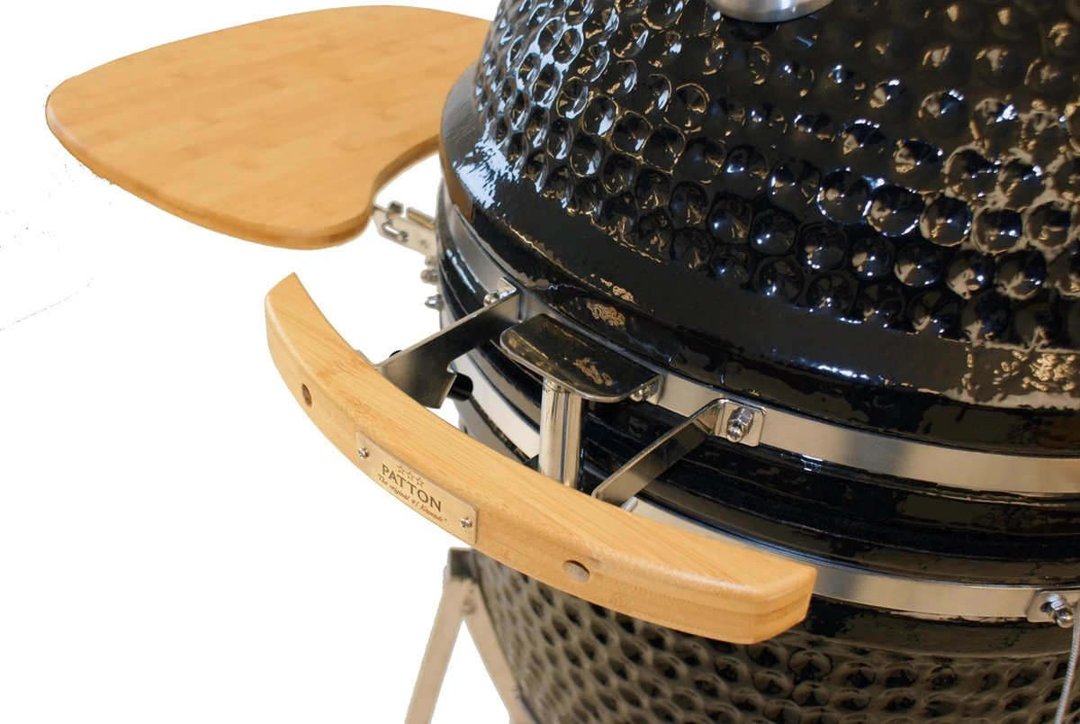 Patton Kamado Houtskool Barbecue - 18" - Grilloppervlak Ø 39 Cm - Met Bluetooth Thermometer - Groen 5 Patton Kamado Houtskool Barbecue - 18" - Grilloppervlak Ø 39 Cm - Met Bluetooth Thermometer - Groen - Afbeelding 3