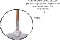 Boska Pizzaschep Barbecue - Kort Handvat - Stabiel - Aluminium - Eikenhout - BBQ Accessoires -Barbecue Benodigdheden 1200x811