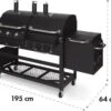Klarstein Kingsville Double Barbecue - Houtskool- En Gasbarbecue - Smoker BBQ - Inclusief Deksels En Thermometer - Met 2 Roosters - Zwart -Barbecue Benodigdheden 1200x870 1