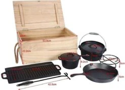 EL Fuego Dutch Oven Set Gietijzer 7-delig -Barbecue Benodigdheden 1200x872 2