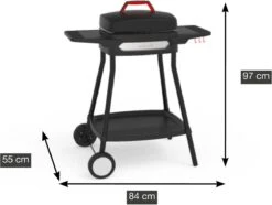 Barbecook Alexia - Elektrische Bbq - Afneembare Grill - Zijtafels - Wielen - 84x55x97cm -Barbecue Benodigdheden 1200x902