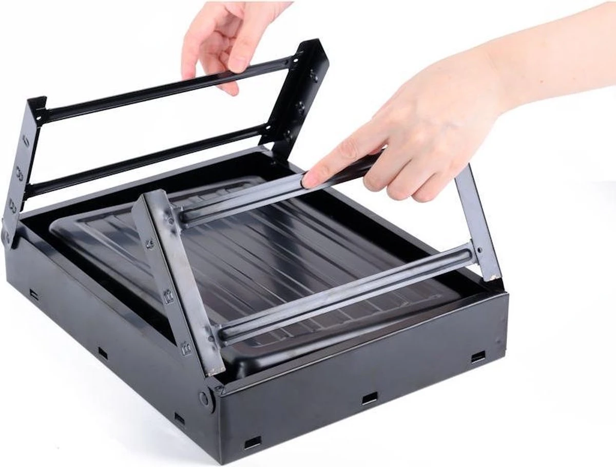 Merkloos Decopatent® Portable Houtskool BBQ - Barbecue - Inklapbaar - Barbecue Houtskool - Tafel Grill - Camping - Strand - Festival - Park 9 Merkloos Decopatent® Portable Houtskool BBQ - Barbecue - Inklapbaar - Barbecue Houtskool - Tafel Grill - Camping - Strand - Festival - Park - Afbeelding 7