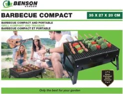 Benson Barbecue Compact - Met Handvat - 35 X 27 X 20 Cm -Barbecue Benodigdheden 1200x916