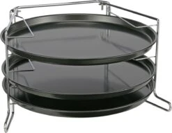 Merkloos Pizzaplaat Bakset Met 3 Bakplaten 16 X 31 Cm- Pizza Rek 3-delig - Pizzabakset Met Standaard/rek -Barbecue Benodigdheden 1200x934