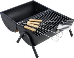 MaxxGarden BBQ - Houtskool Barbecue - Smoker Barbecue - Grilloppervlak (LxB) 38 X 52 Cm - Met Dubbel Grill Vlak - Zwart -Barbecue Benodigdheden 1200x954