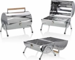 BBQ Collection Houtskoolbarbecue - Cilinder - Chroom 24 BBQ Collection Houtskoolbarbecue - Cilinder - Chroom -Barbecue Benodigdheden 1200x972