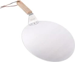 Nowad Pizzaschep RVS Rond Voor BBQ En Oven - 30,5 Cm - Pizzaspatel - Taartschep - Houten Handvat - Ophangbaar - Rond - Vaatwasbestendig - Keukenaccessoires -Barbecue Benodigdheden 1200x992 1