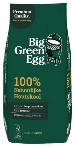 Big Green Egg BigGreenEgg Houtskool Europa 9kg - 1 Zak -Barbecue Benodigdheden 604x1200