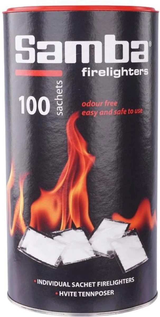 Samba Aanmaakzakjes Openhaard - 100 Stuks In Koker 5 Samba Aanmaakzakjes Openhaard - 100 Stuks In Koker - Afbeelding 3