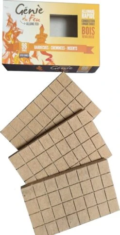 Genie Du Feu Aanmaakblokjes Bruin - 1344 Stuks - Voordeel Verpakking -Barbecue Benodigdheden 614x1200 1
